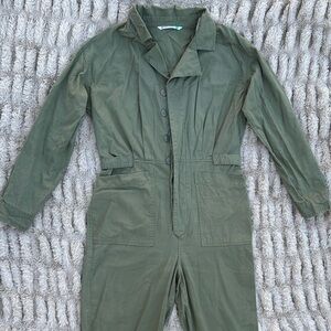 Given Kale olive green jumpsuit size M